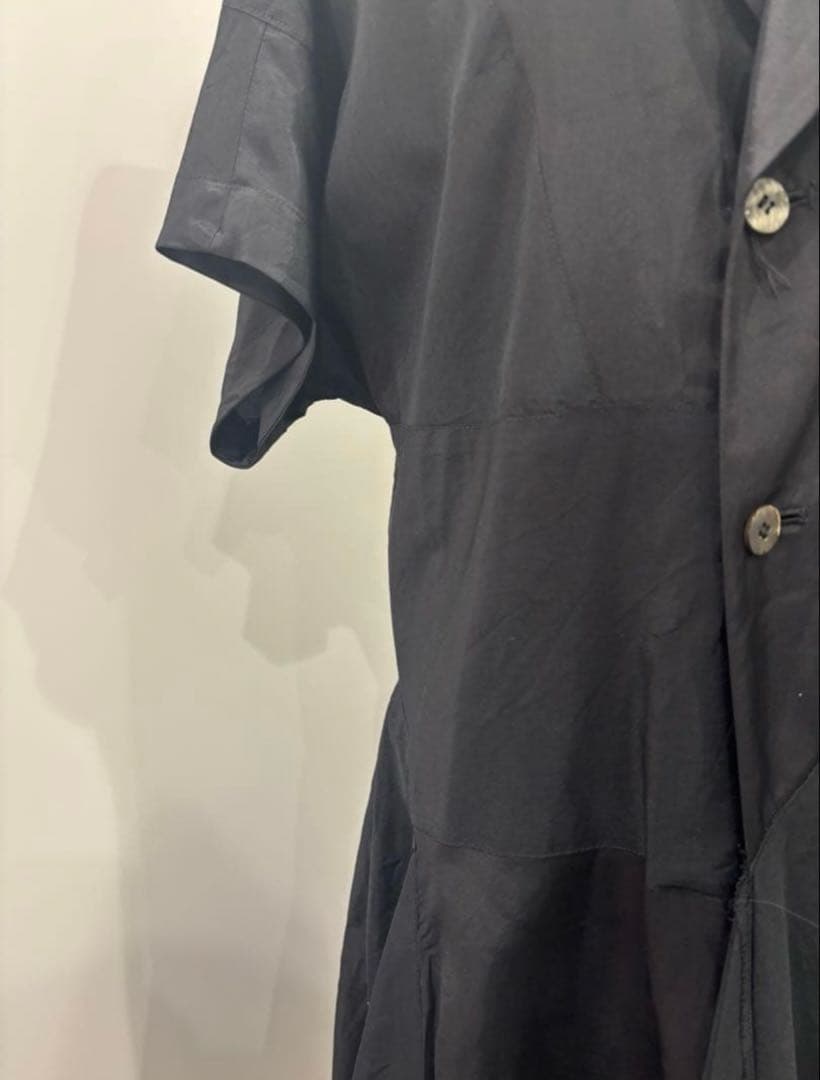 COMME des GARÇONS ブラック 半袖シャツワンピース M