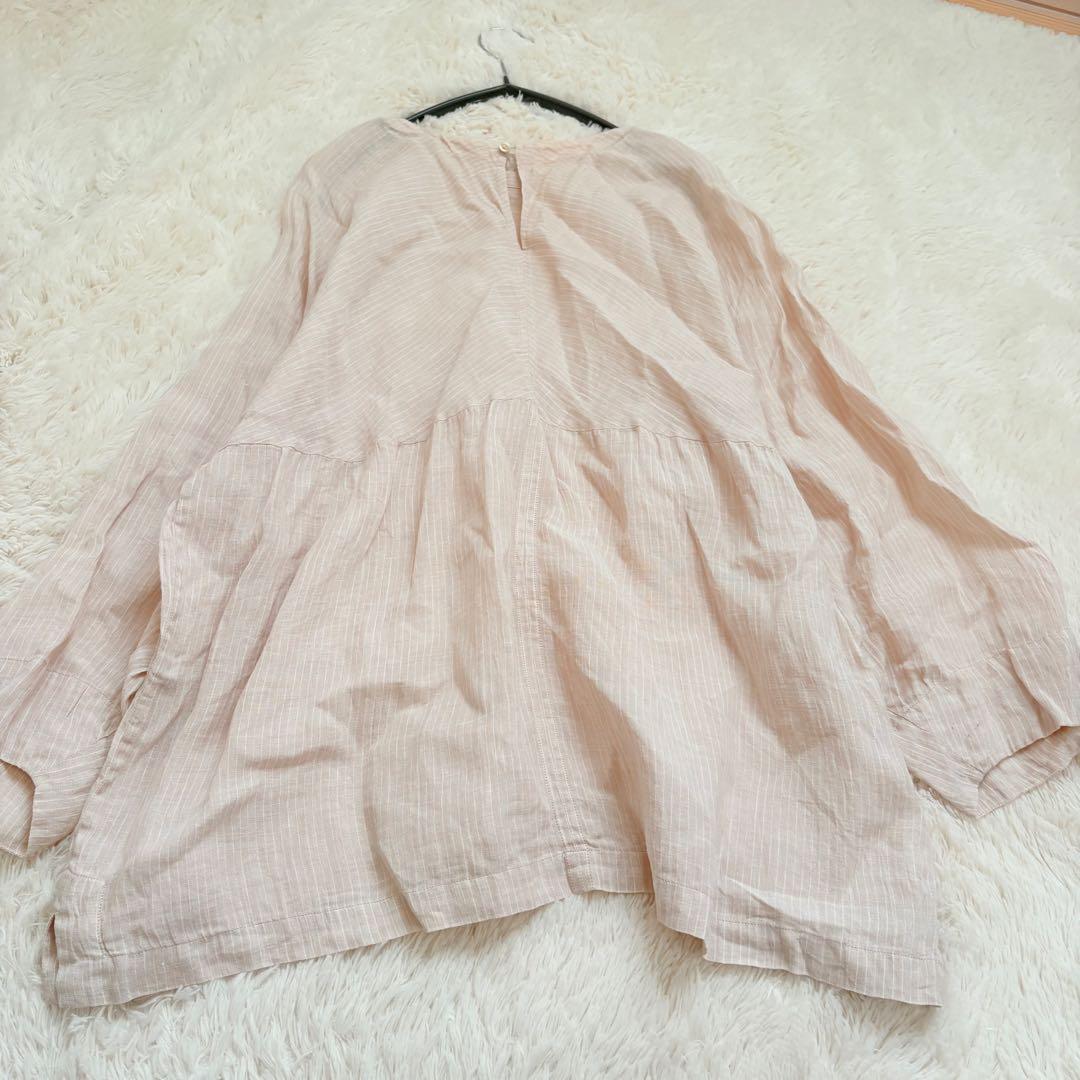 アーツアンドサイエンス　プルオーバーブラウス　シャツ　ストライプシャツ　日本製