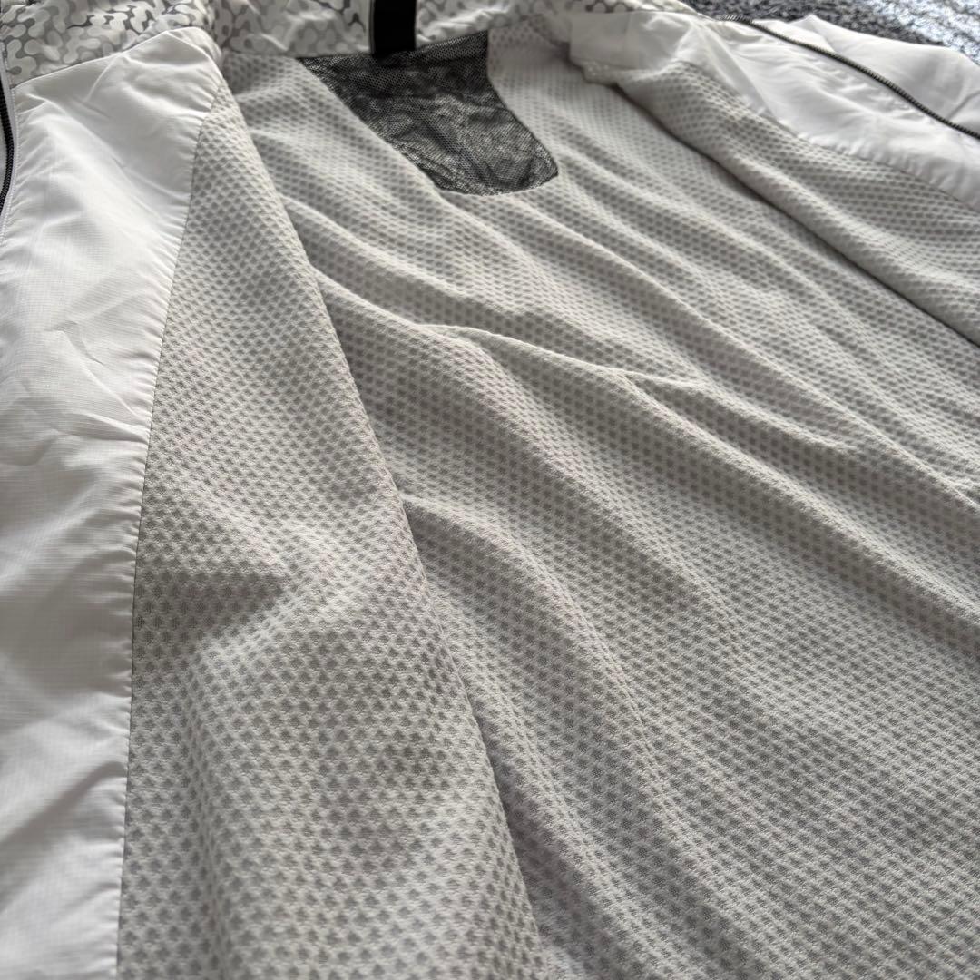 オークリー　ジャケット　ブルゾン　スカルロゴ　ゴルフウェア　ホワイト　サイズL