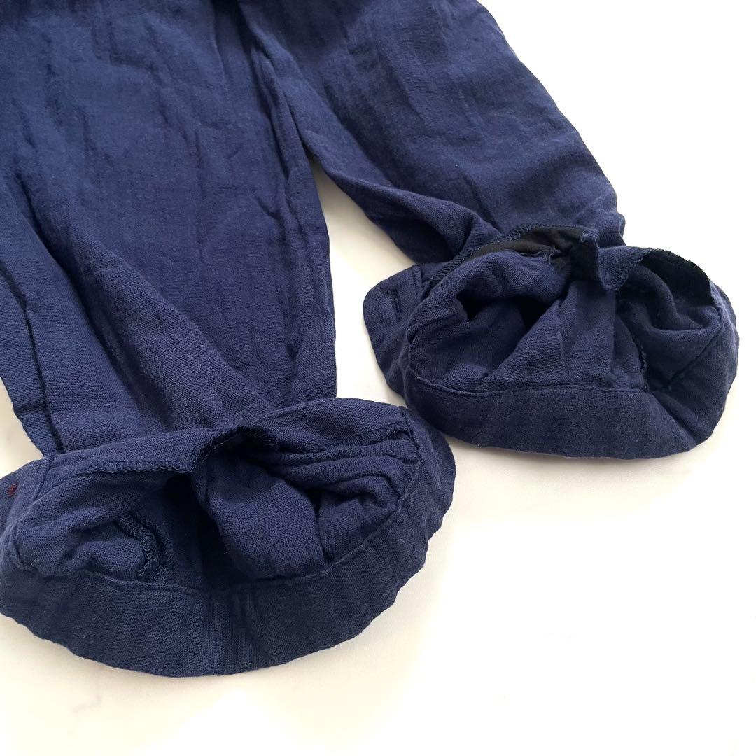 ホコモモラ フラワー刺繍ワンピース　シャツワンピース　ロング　42 ガーゼ