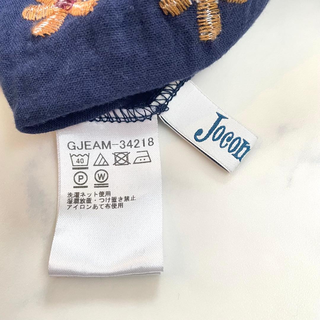 ホコモモラ フラワー刺繍ワンピース　シャツワンピース　ロング　42 ガーゼ