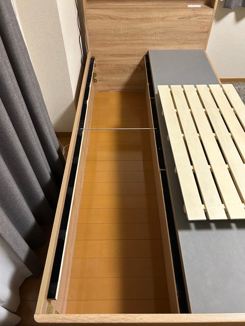 ナチュラルウッド シングルベッドフレーム