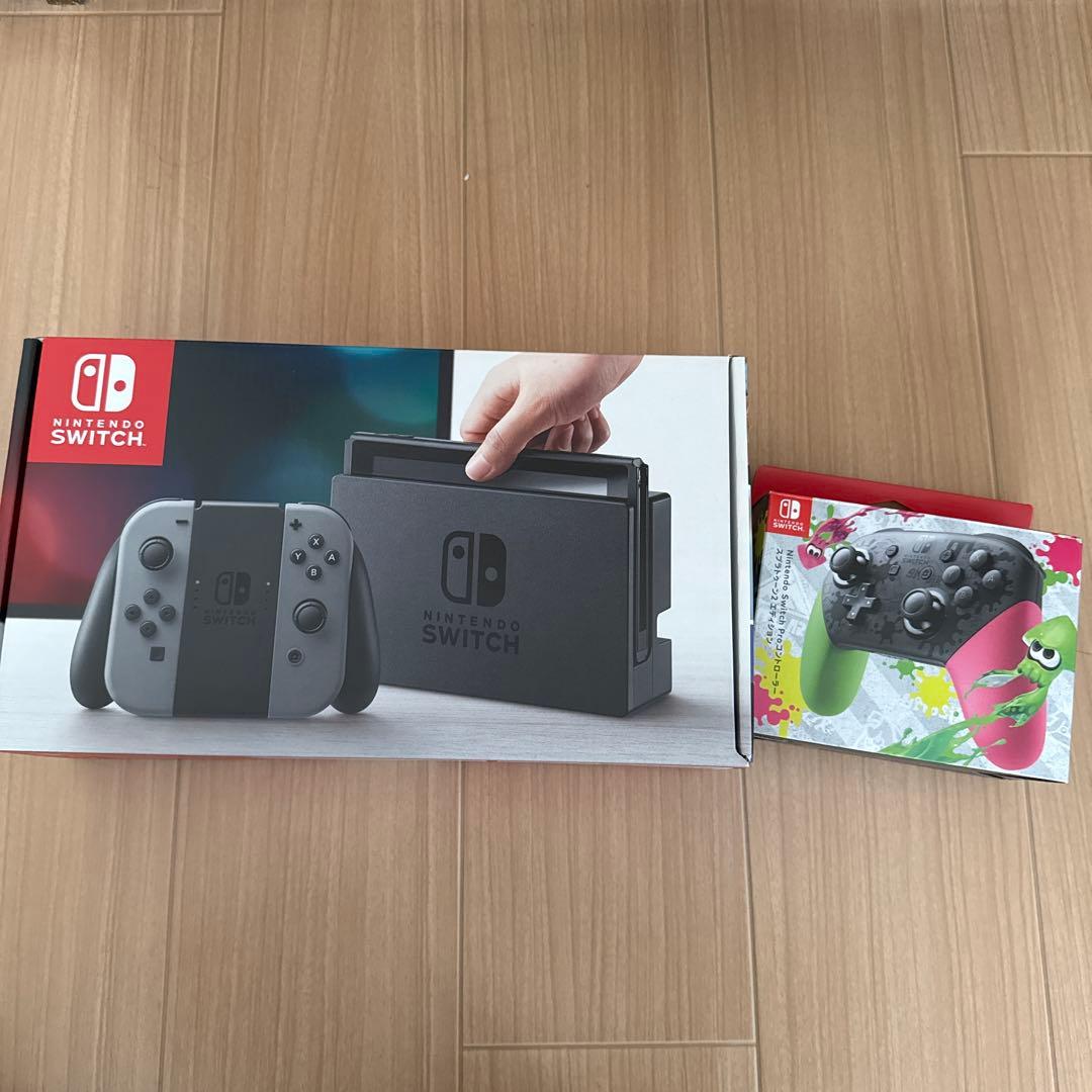 Nintendo Switch 本体(グレー)➕スプラプロコン➕ジョイコンセット
