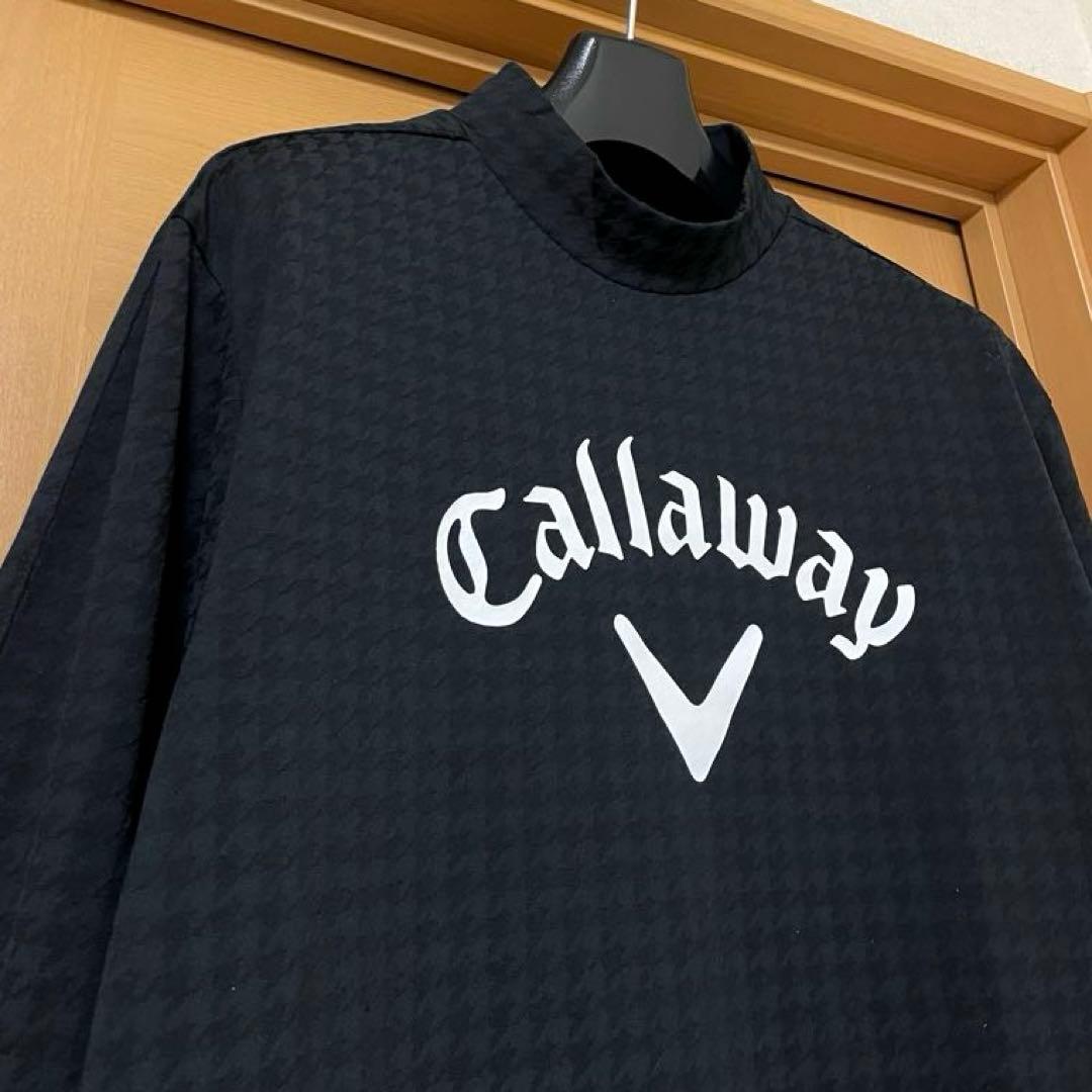 未使用 Callaway キャロウェイ モックネック 千鳥格子 トップス ロンT