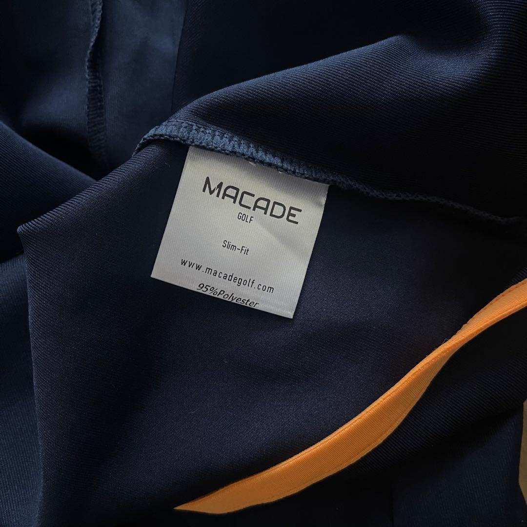 新品】MACADE ゴルフ ウェア ハーフジップトップ Sサイズ ネイビー 長袖
