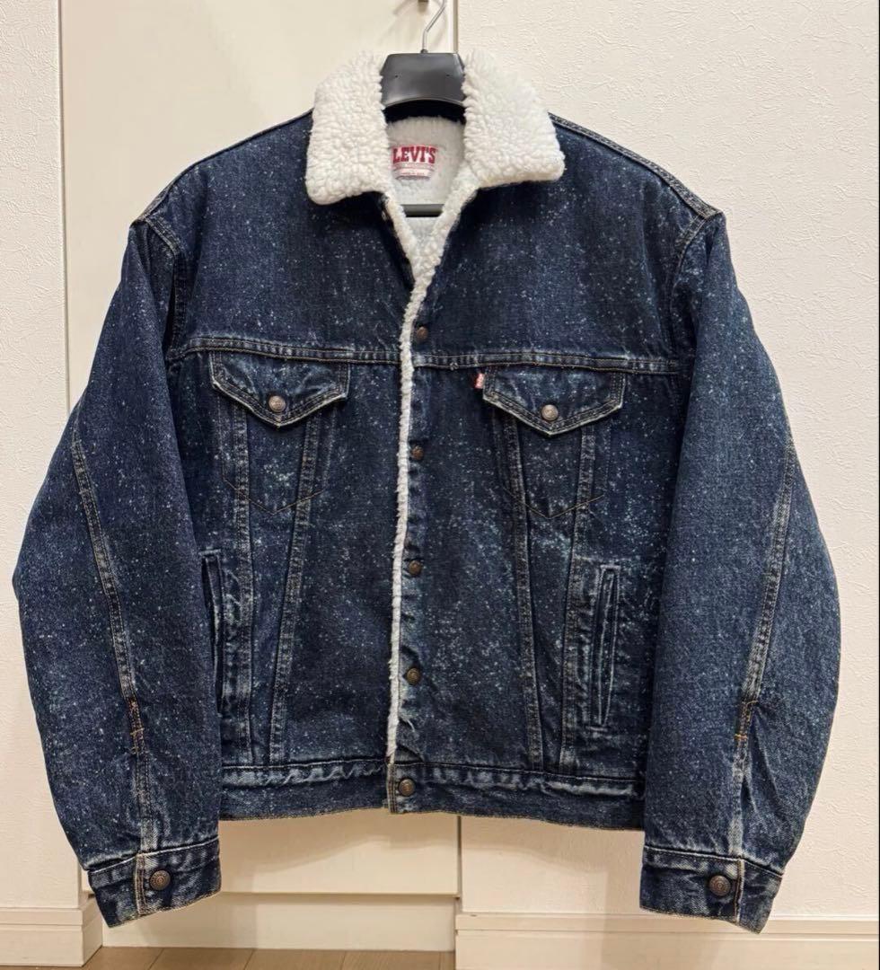 【希少】80s リーバイス ギャラクティックデニム ボアUSA製 サイズL濃紺
