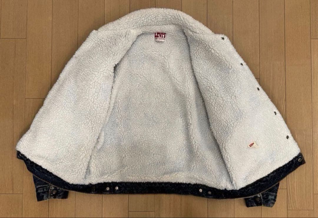 【希少】80s リーバイス ギャラクティックデニム ボアUSA製 サイズL濃紺