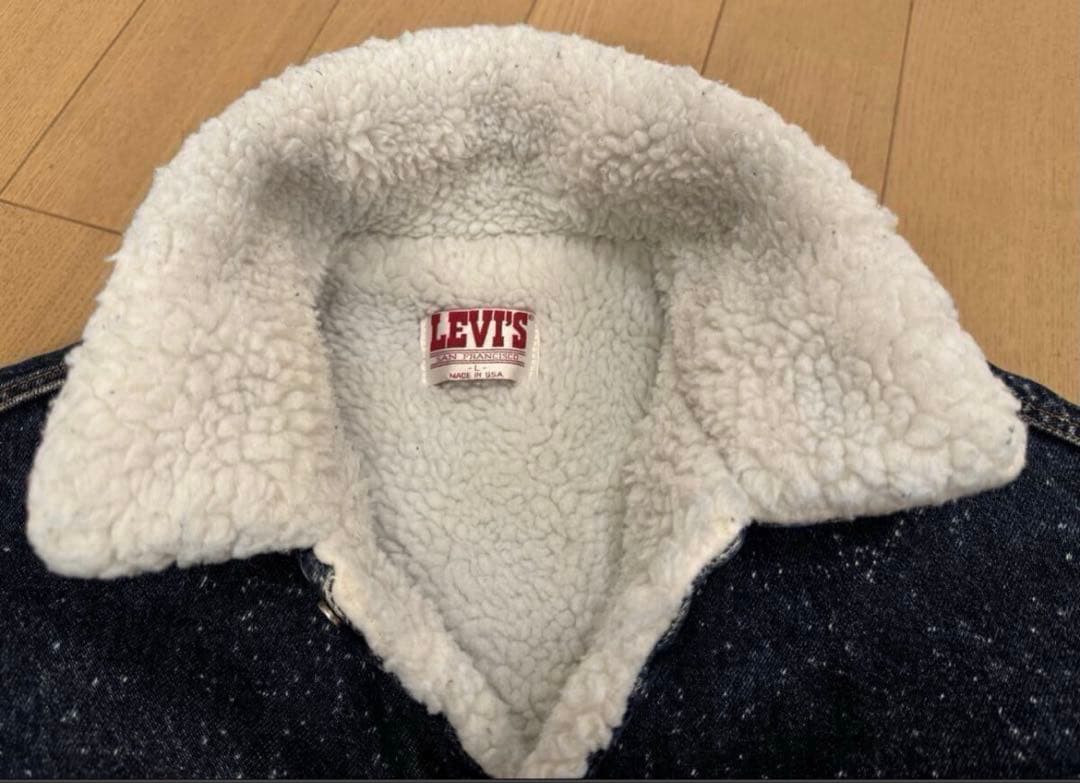 【希少】80s リーバイス ギャラクティックデニム ボアUSA製 サイズL濃紺