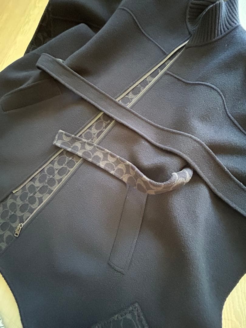 『美品』COACH コーチ　カシミヤか混ダブルフェイス　 ケープポンチョ コート