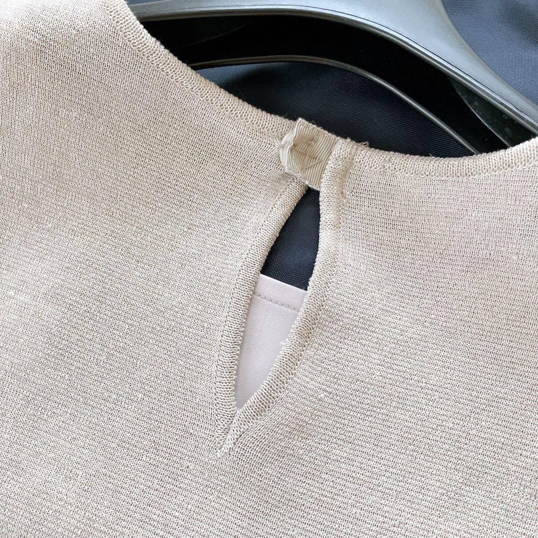 専用✨フォクシー レイヤードワンピース リネンキャンドル ベージュニット 38