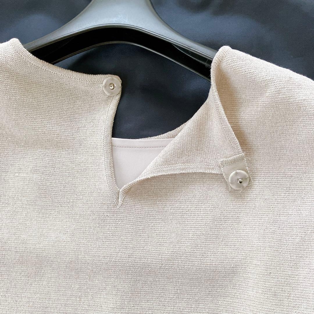 専用✨フォクシー レイヤードワンピース リネンキャンドル ベージュニット 38