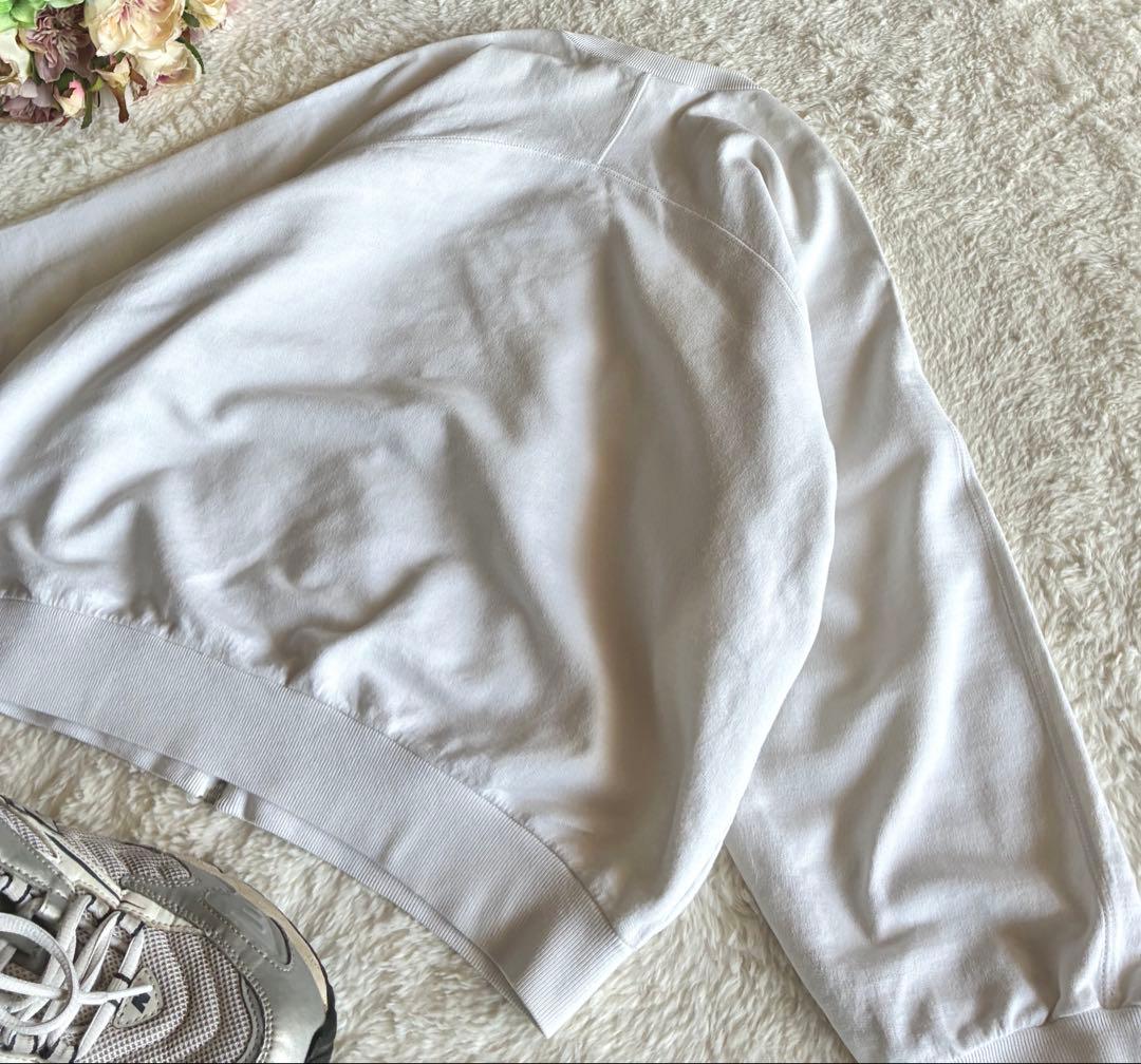 ドリスヴァンノッテン変形ラグラン トップス ririジップ パーカー Sホワイト