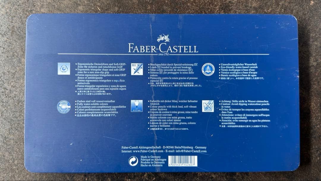 ★ほぼ未使用★ FABER-CASTELL水彩色鉛筆 60色セット