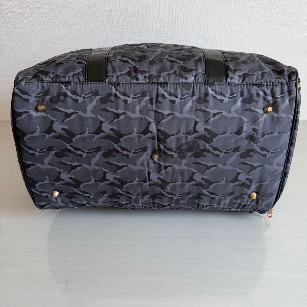 マークアンドロナ　ボストンバッグ　カモフラ　グレー系　スカル　ゴルフ