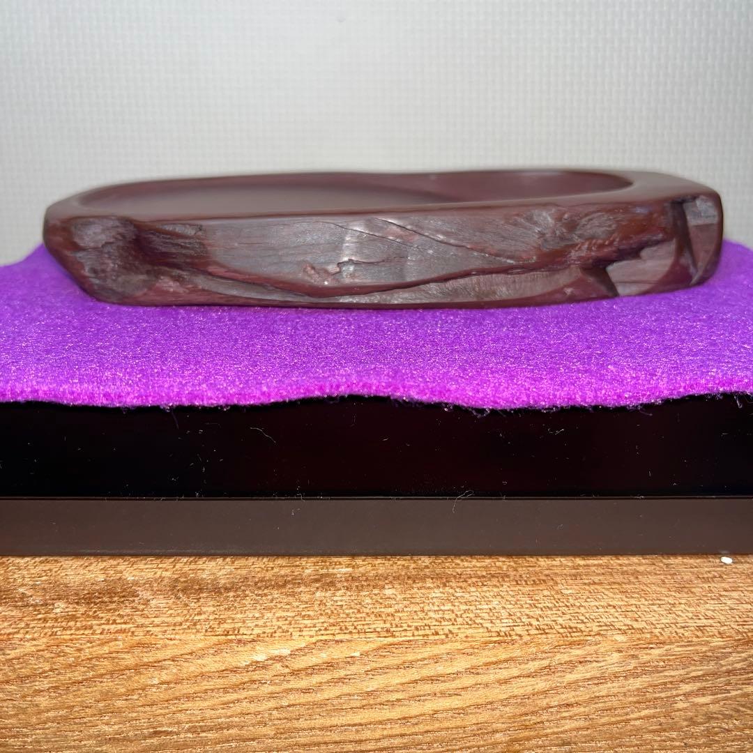 ⭕️紅渓石硯　天然硯　希少　相馬羊堂　小型　女性好み作品