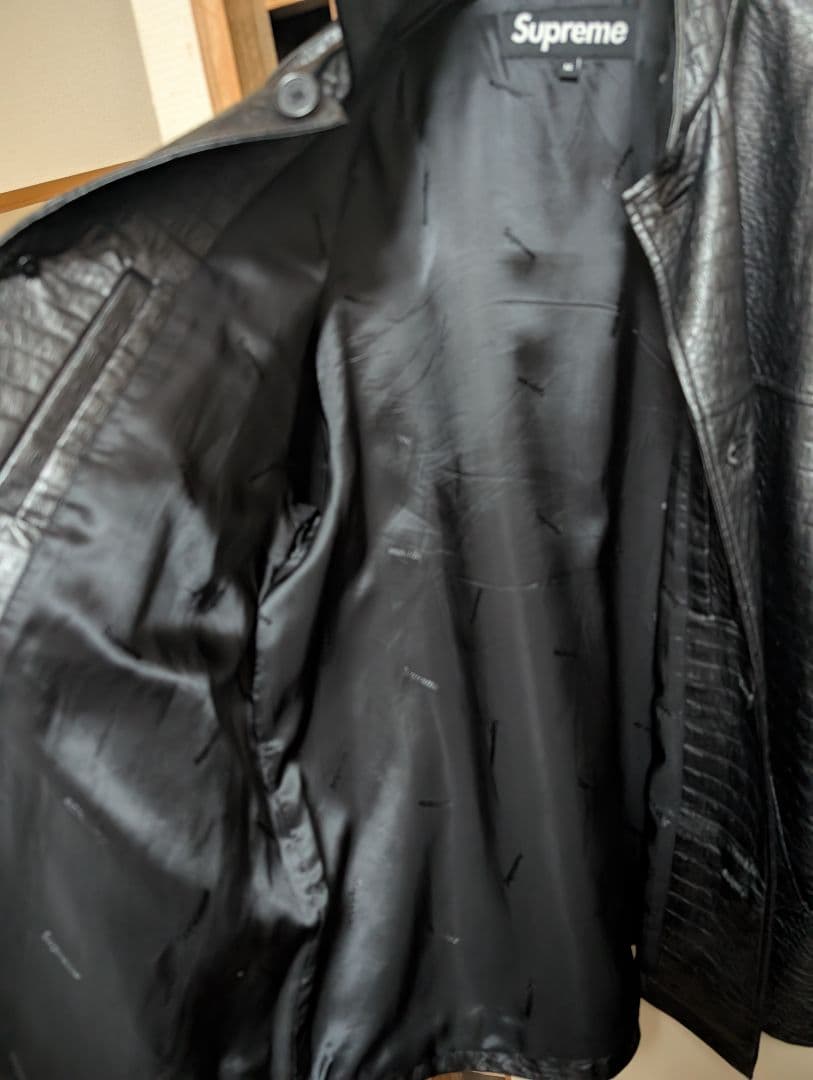 ジャケット・アウター Supreme 22ss Faux Croc Car Coat Black