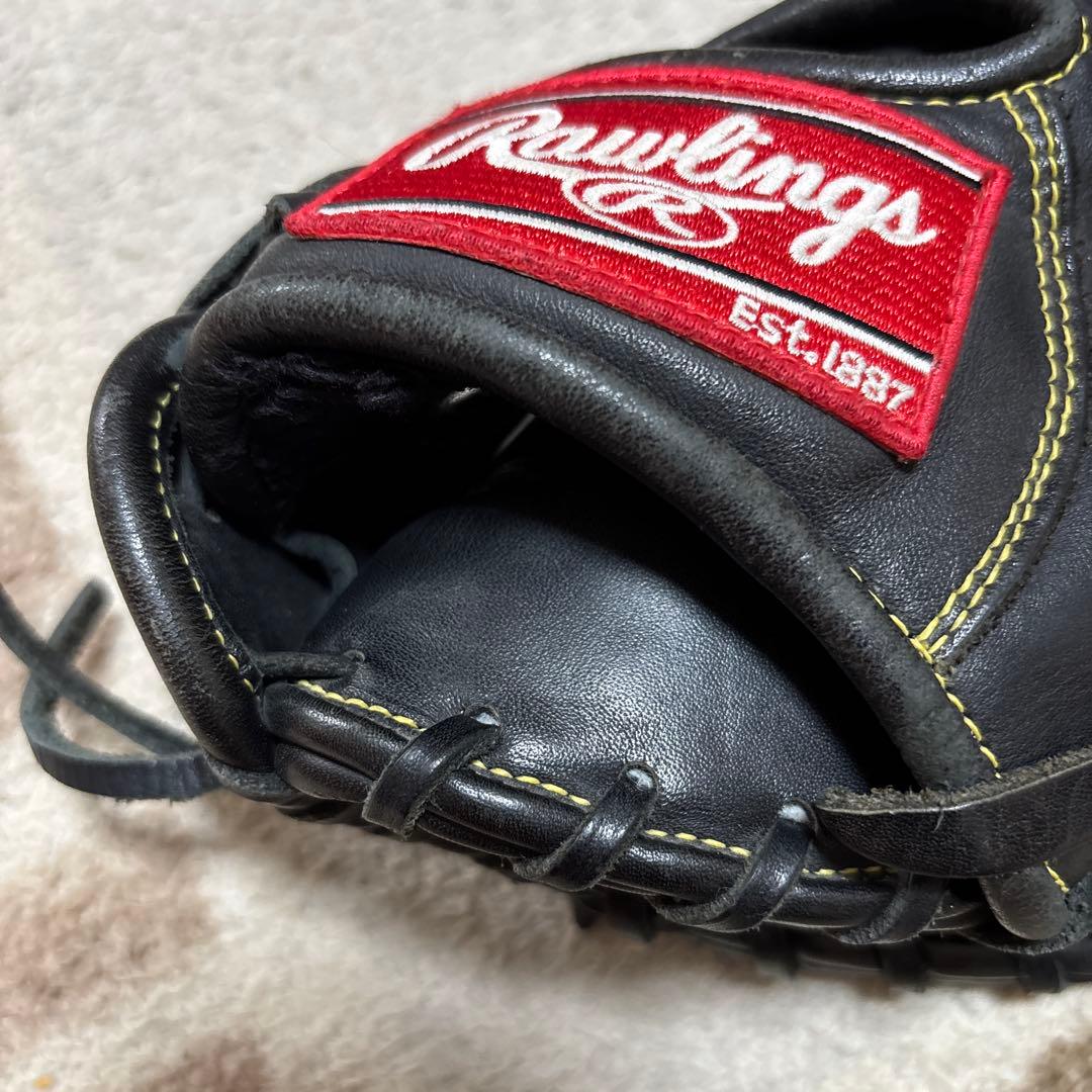 ✨美品✨Rawlings ブラック 少年軟式ファーストミット