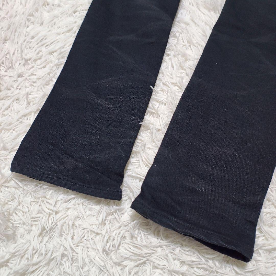 JOHNNY WOLF 裾ジップ スキニー ブラック