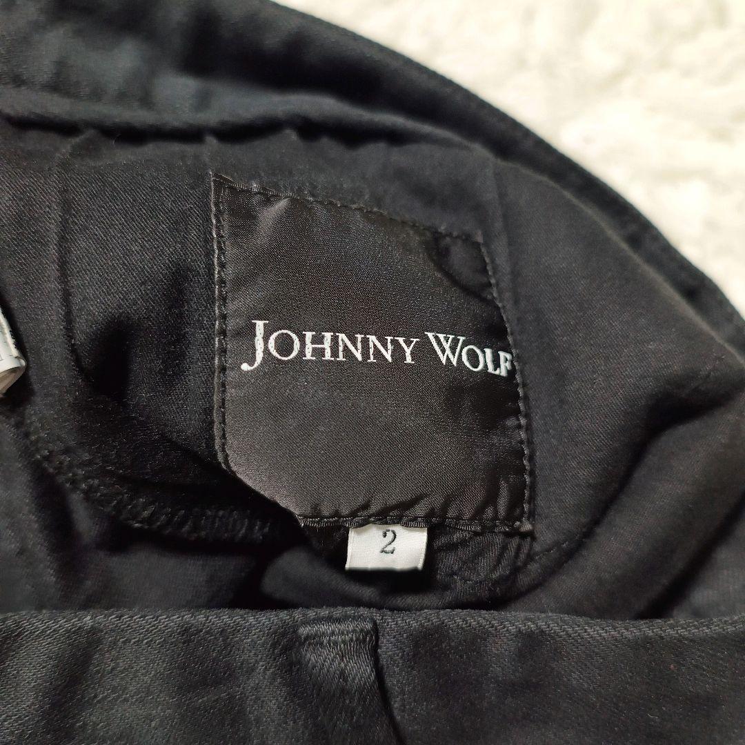 JOHNNY WOLF 裾ジップ スキニー ブラック