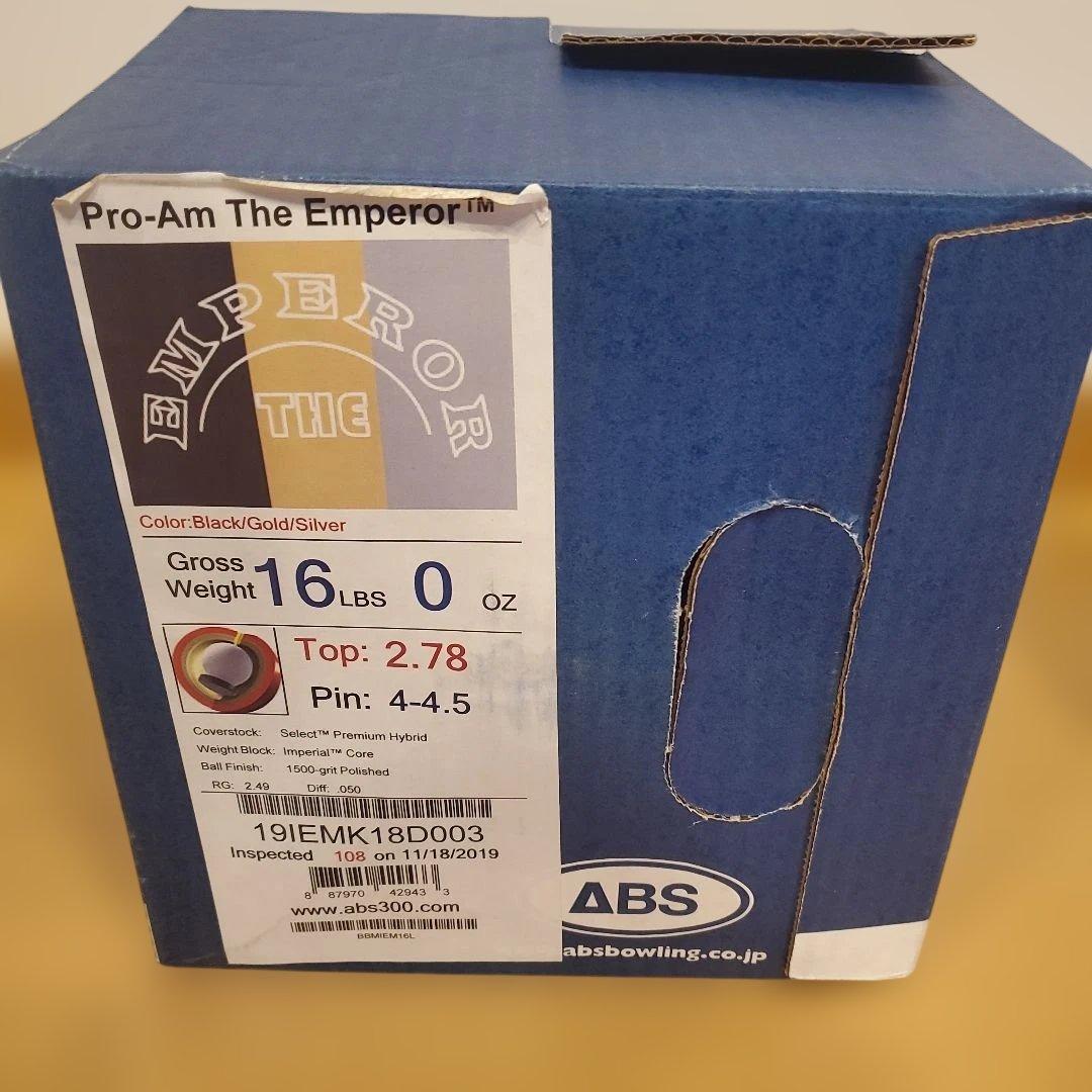 新品　ジエンペラーブラック ボウリングボール16ポンド0オンス