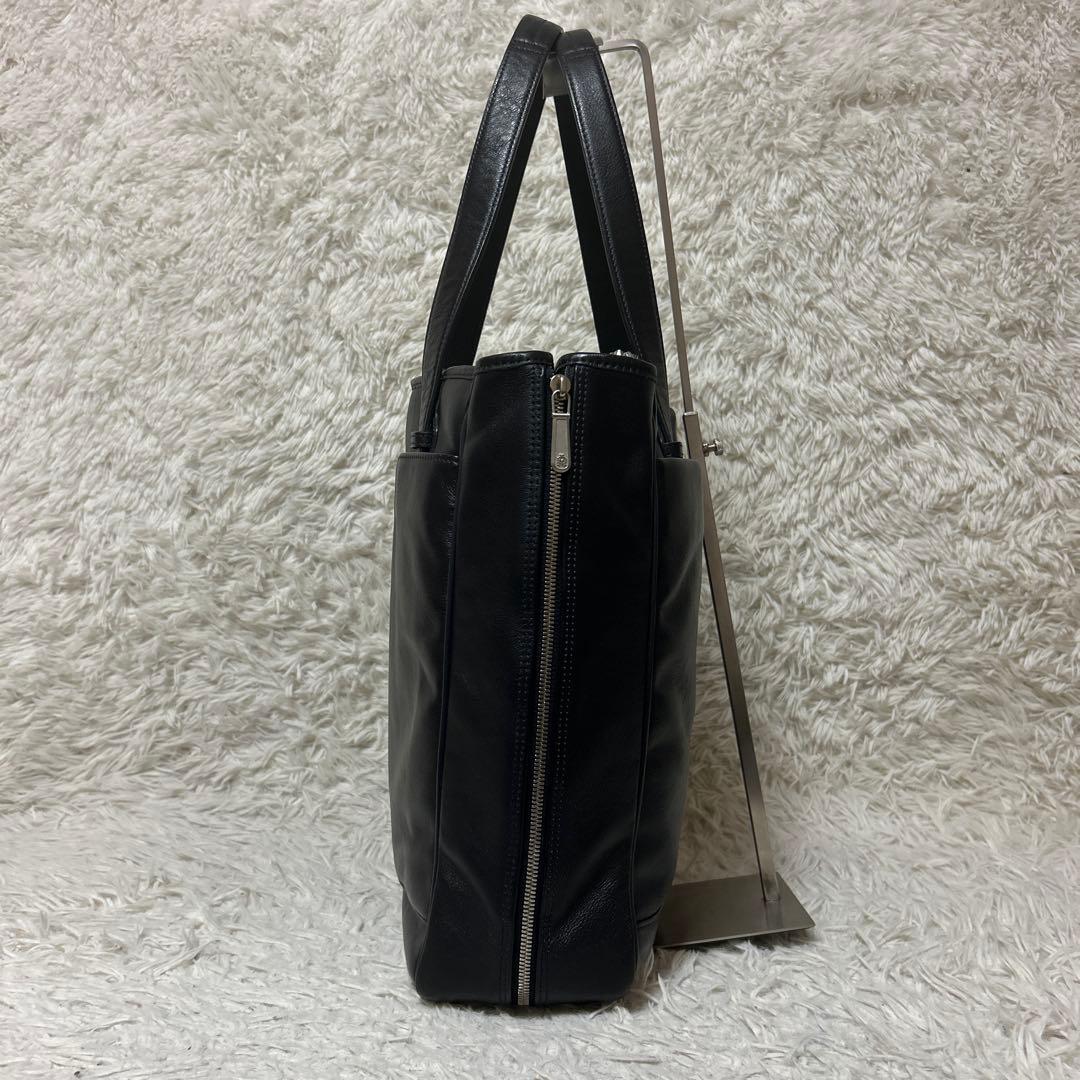 未使用級✨dunhill トラベラー オールレザー トートバッグ 大容量 黒