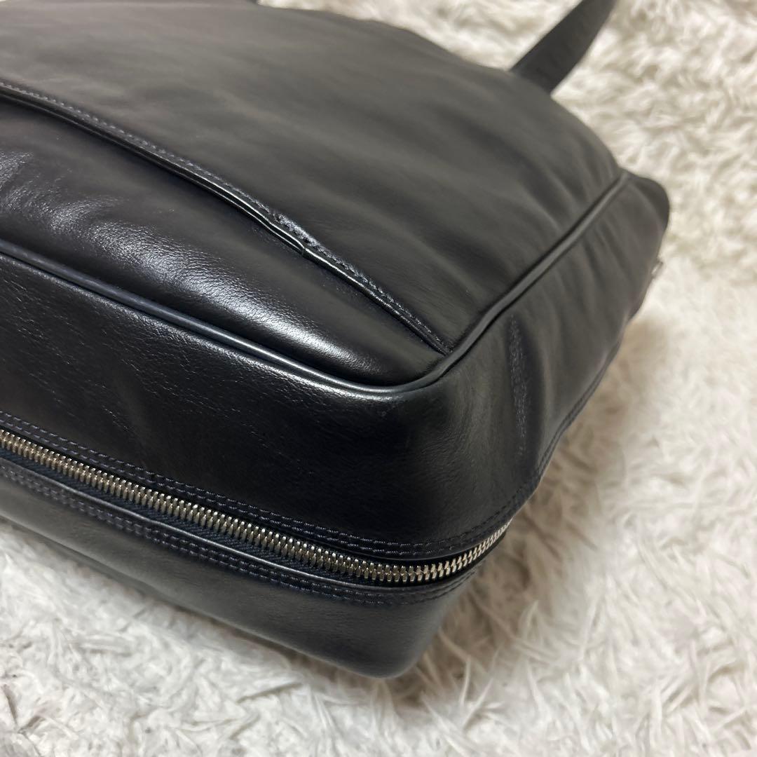 未使用級✨dunhill トラベラー オールレザー トートバッグ 大容量 黒