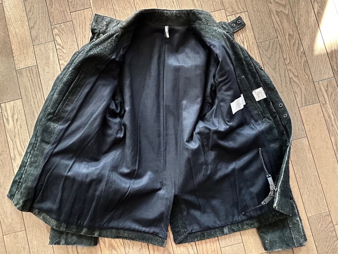 超希少！DIOR HOMME　03HH ラスター期　デストロイ・レザージャケット