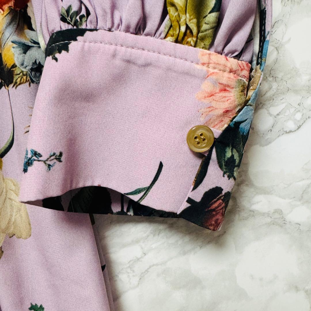 【極美品】Lois CRAYON 花柄 ロングワンピース フレア M