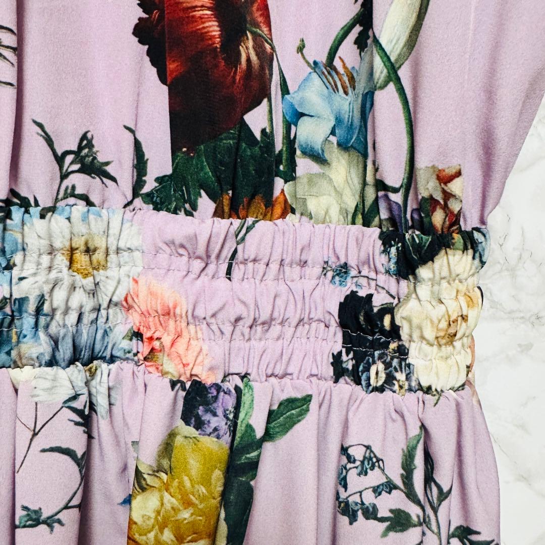 【極美品】Lois CRAYON 花柄 ロングワンピース フレア M