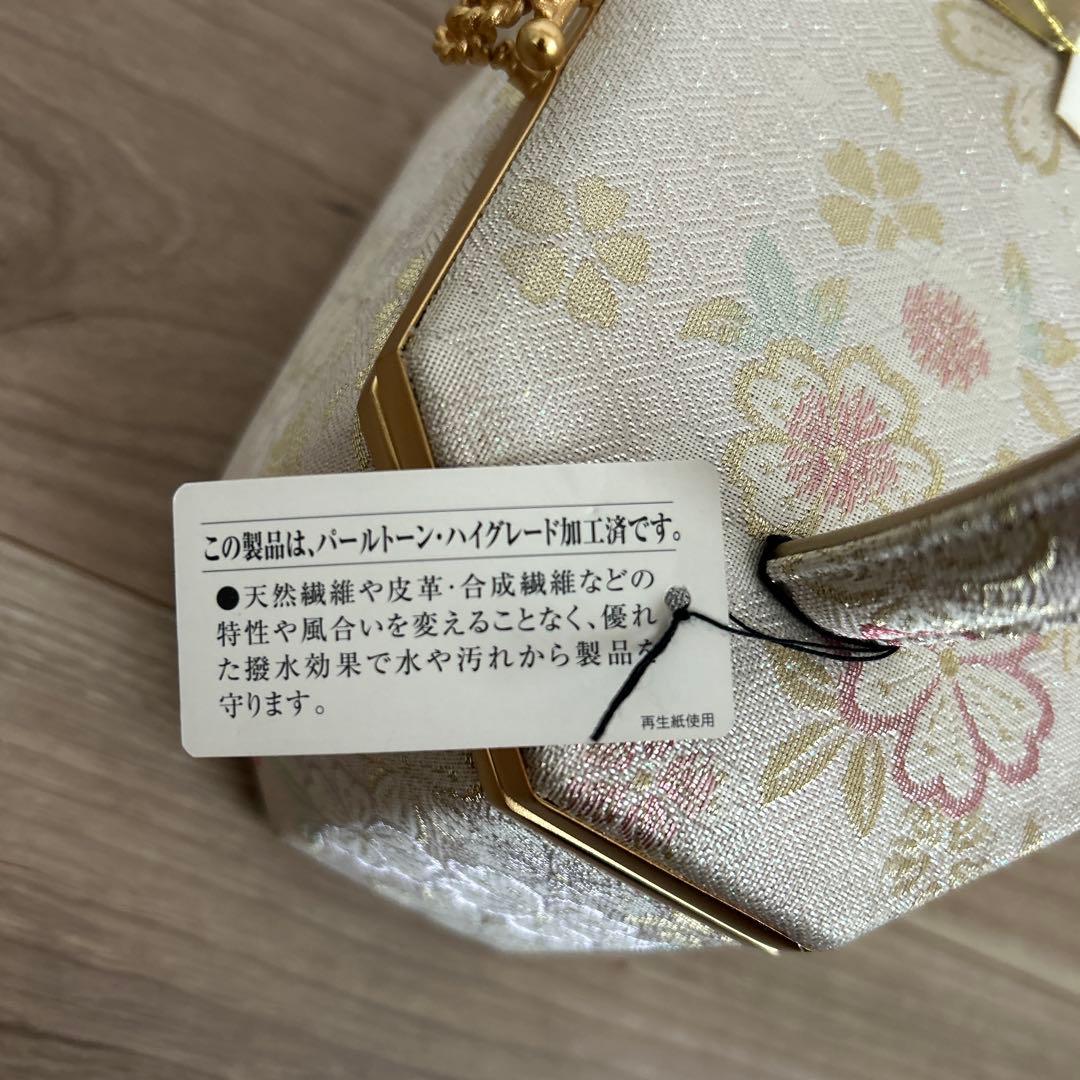 新品未使用品　【紗織】　八角形 和装用バッグ　桜柄　タグ付き