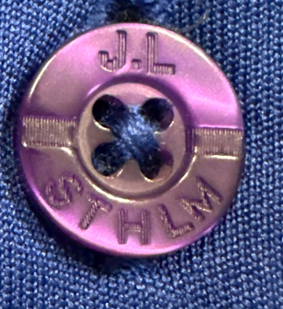 ジェイリンドバーグ　メンズ　4wayストレッチ　半袖　ポロシャツ　L ブルー