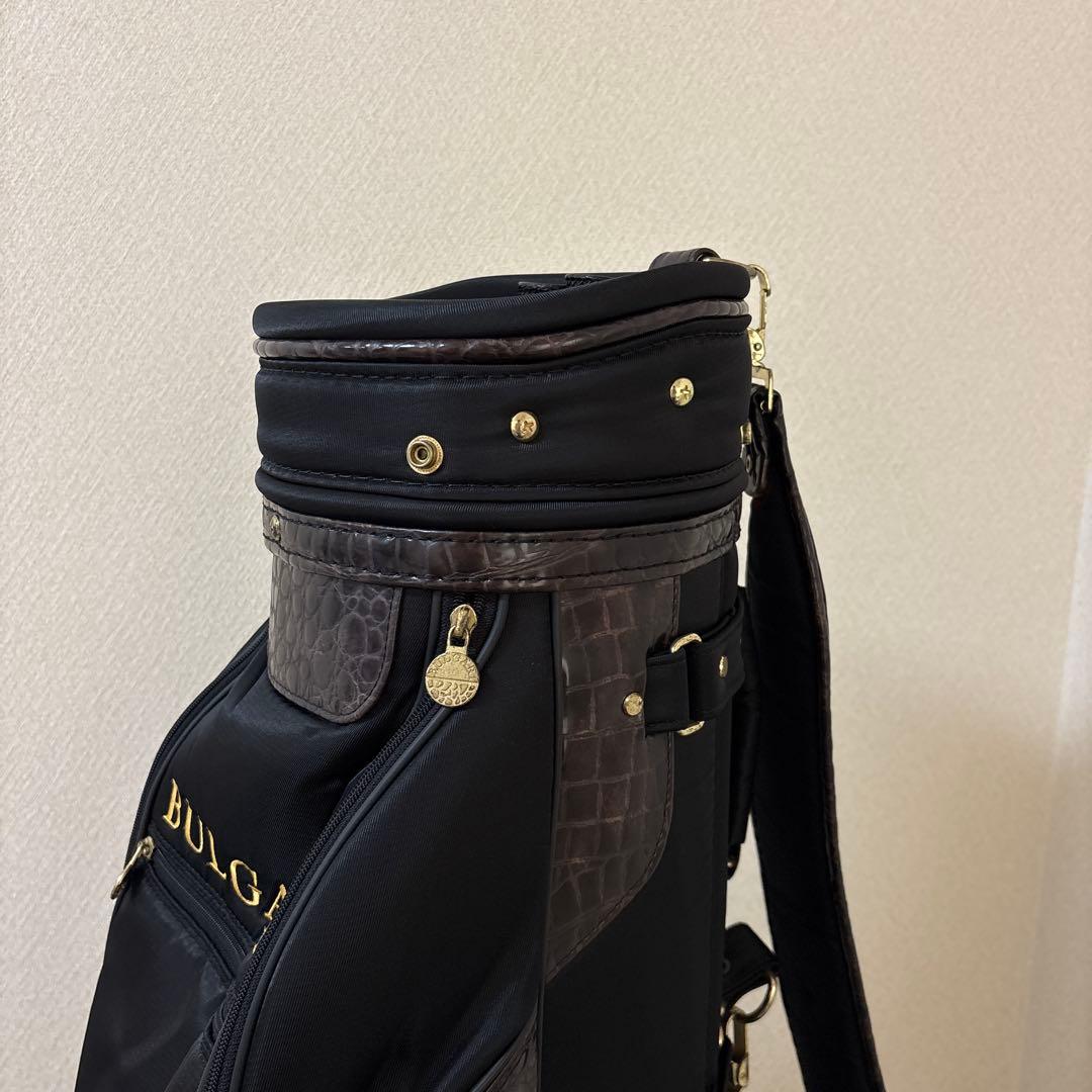 ブルガリ　ゴルフ　キャディバッグ　ヴィンテージ 旧ロゴ×刺繍　希少　クロコ型押