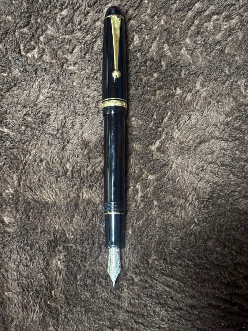 美品 パイロット　カスタム74ブラック 字幅M 14k