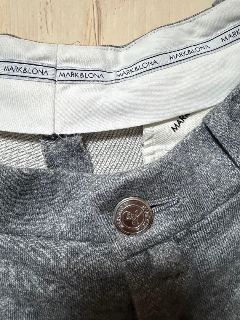 【美品】マーク＆ロナ ゴルフ カーゴパンツ グレー 希少デザイン スカルボタン