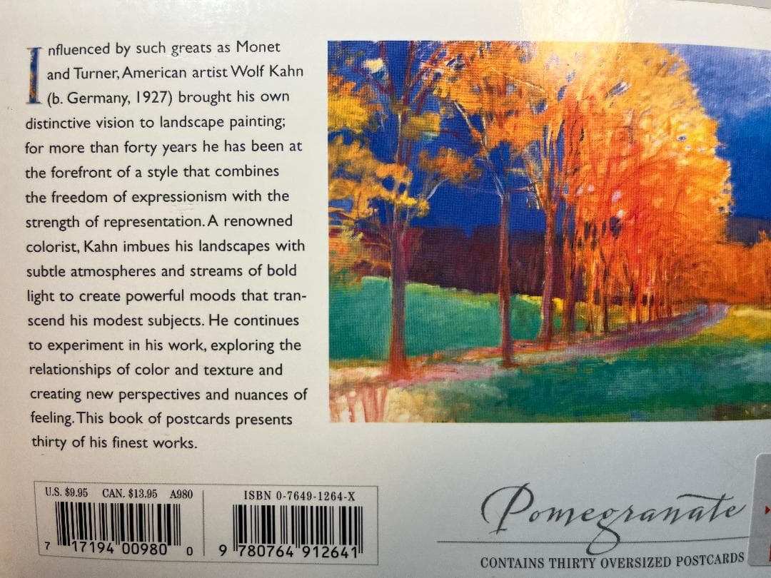 アート・デザイン・音楽 Wolf Kahn: A Book of Postcards