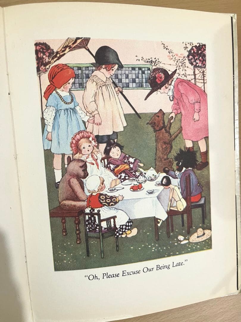 No.340 アンティーク　希少 古書 洋書 絵本 水彩画　児童書　童謡