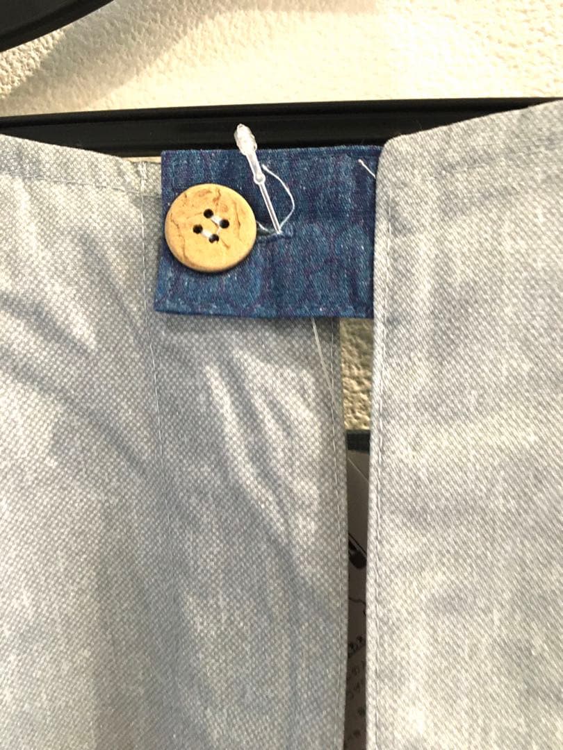 保育士　割烹着　猫柄　ネコまるけ　ラグラン　かわいい　クスグル　ねこ　リブ