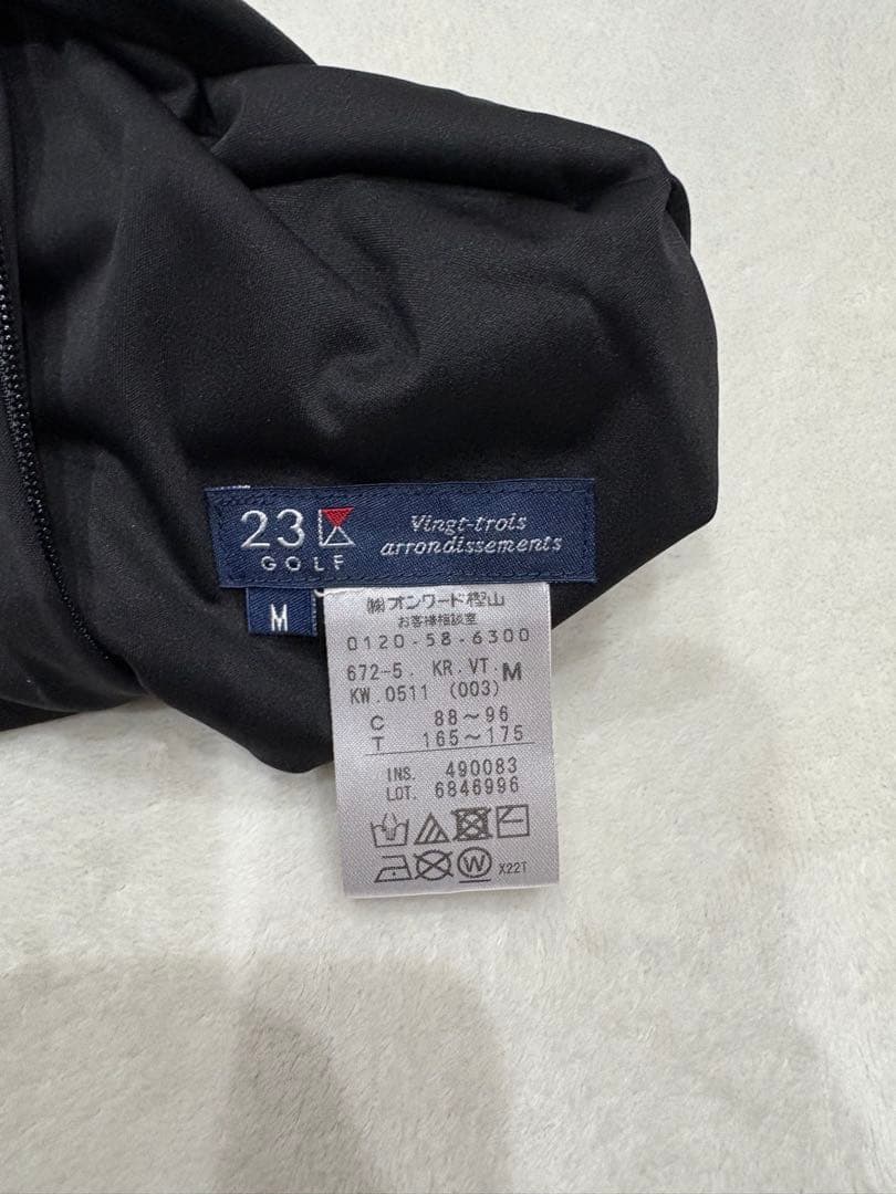 《未使用》23区ゴルフ　ブルゾン　ブラック　ナイロン　アウター　リバーシブル