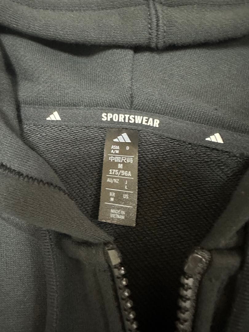 新品タグ付 adidas アディダス セットアップ スウェット 黒 L フーディ