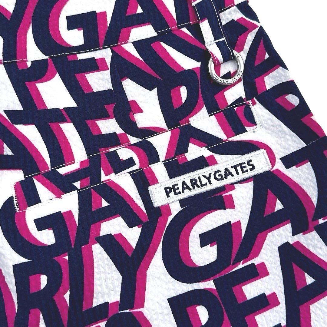 144 パーリーゲイツ ウェーブロゴ スカート サッカー生地 サイズ0 S