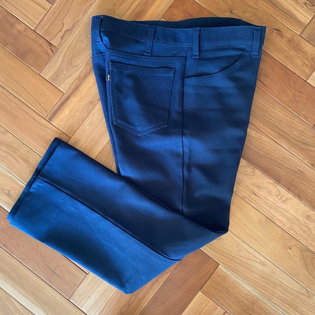 【70s】levi's517 スタプレ ネイビー W32 スラックス美品 フレア