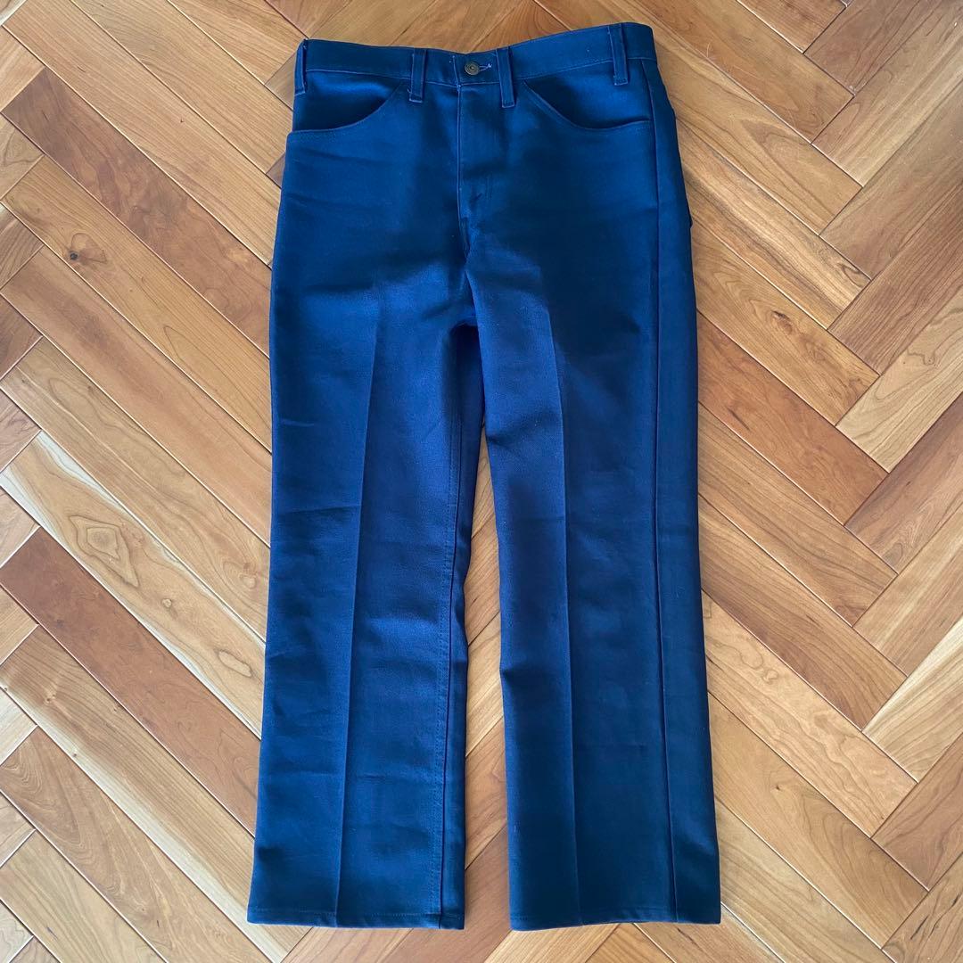 【70s】levi's517 スタプレ ネイビー W32 スラックス美品 フレア