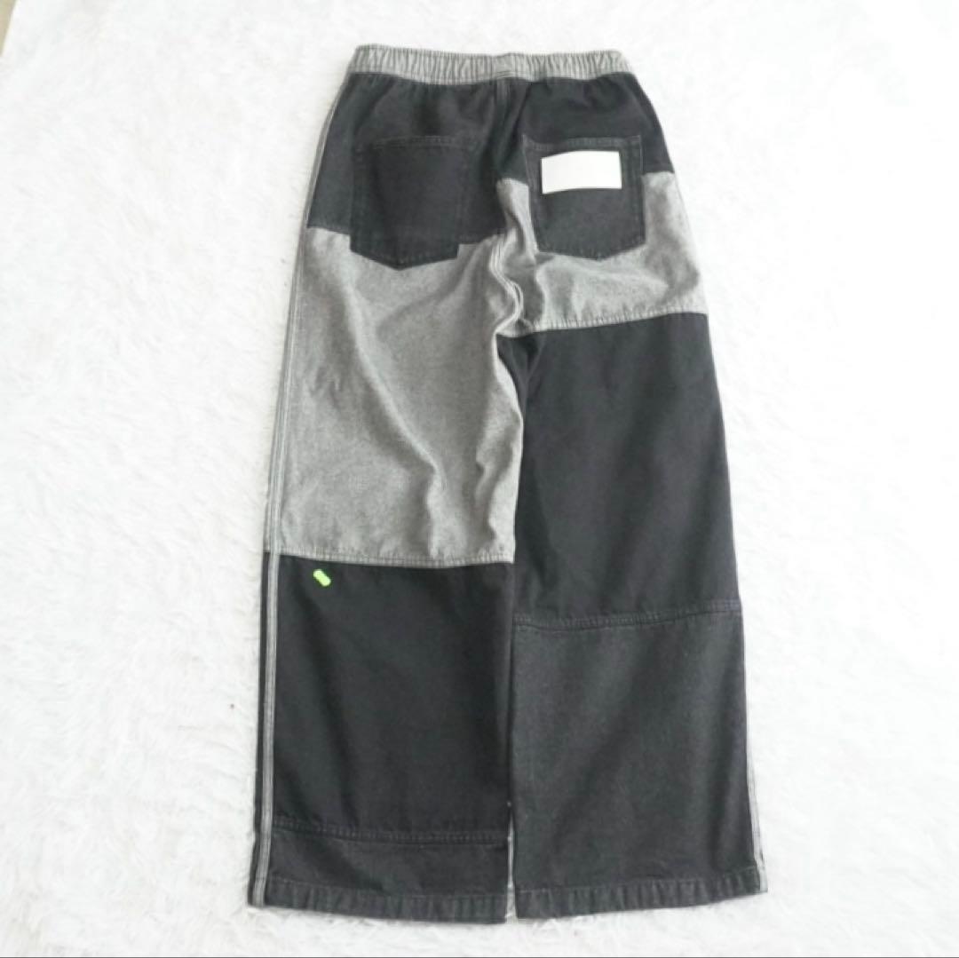 希少サイズ ✨極美品 アディダス パッチワークジーンズ デニム ワイドパンツ