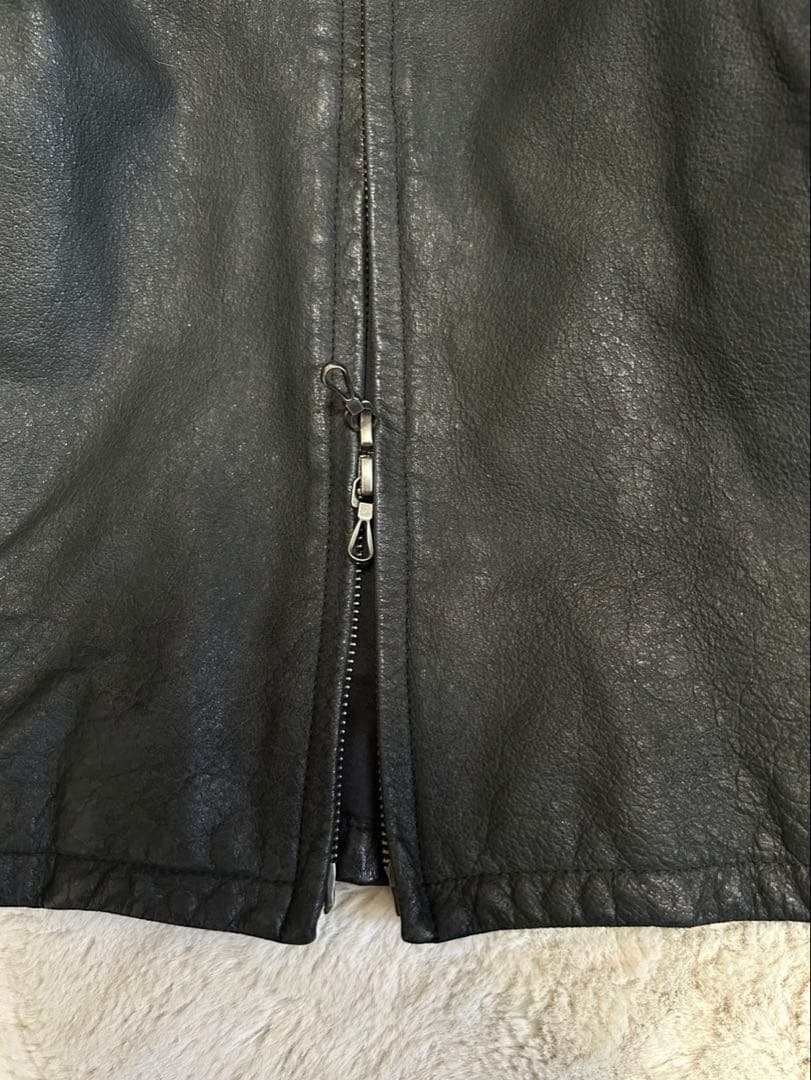 TORNADO MART/ノーカラーレザージャケット/sizeL/黒/y2k