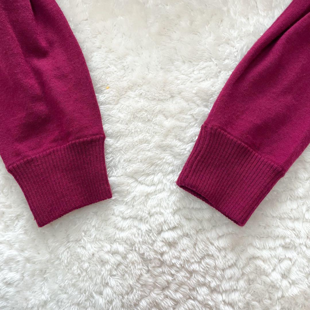 バーバリーブルーレーベル　ウールニット　ジップアップパーカー　ノバチェック　ロゴ