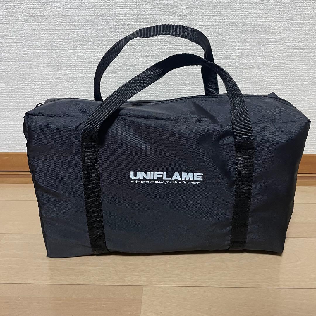 【美品】ユニフレーム　ユニセラTG-III ブラック 収納袋&焼き網ハンドル付