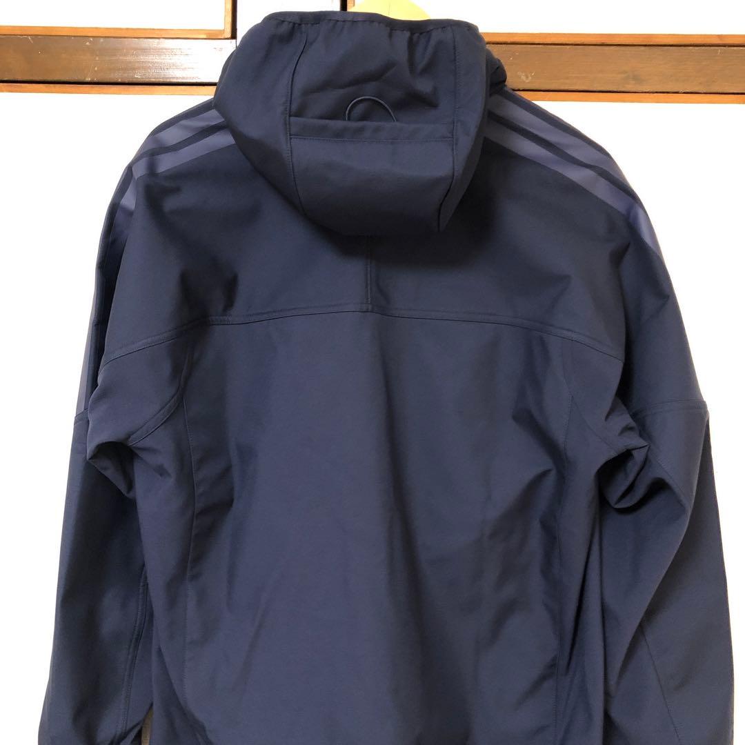 adidas フード付きネイビーウィンドブレーカーXL 新品未使用