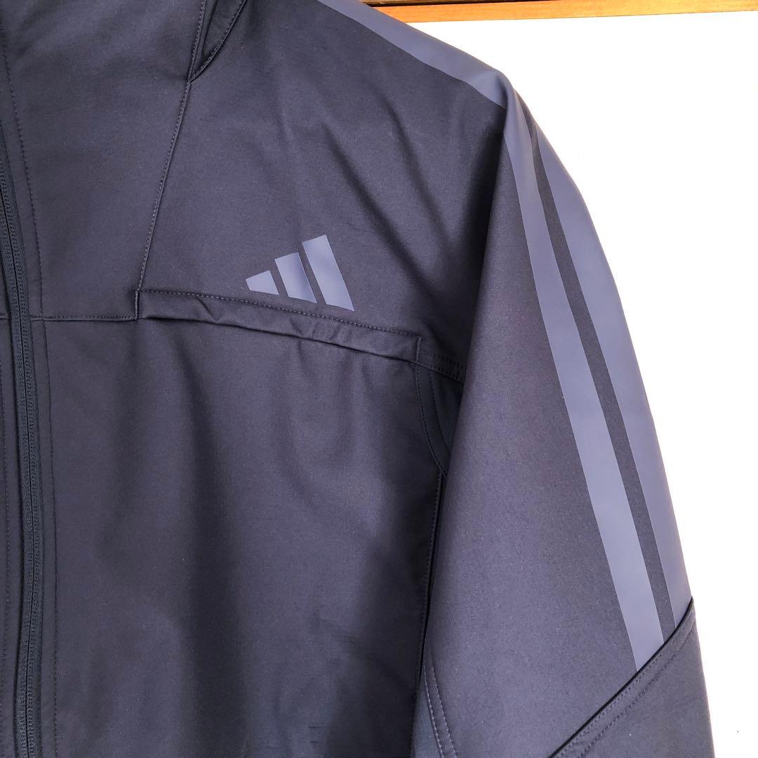 adidas フード付きネイビーウィンドブレーカーXL 新品未使用