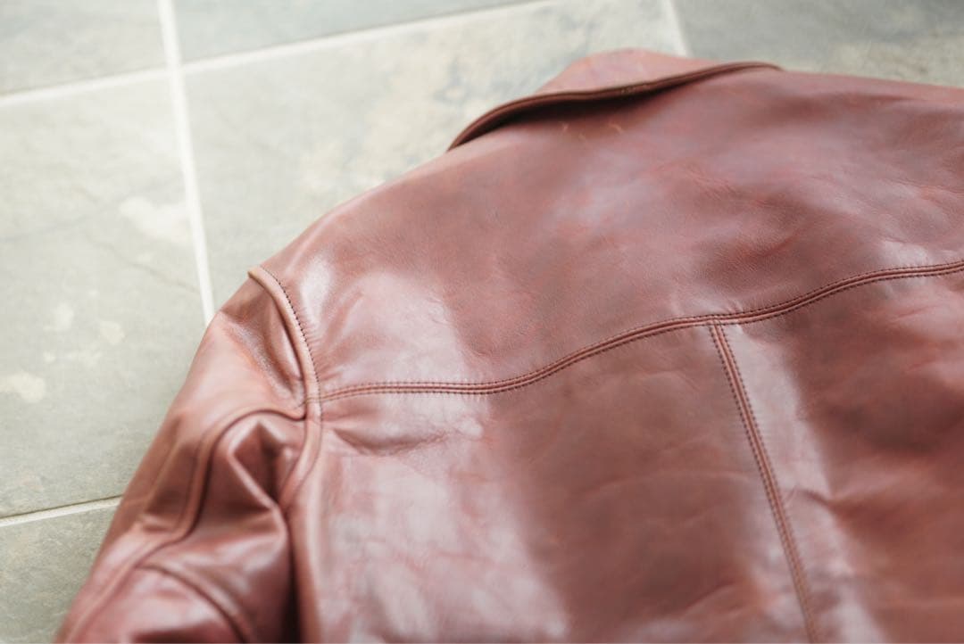 AERO LEATHER ホースハイド カーコート 38 メンズ アルパカ