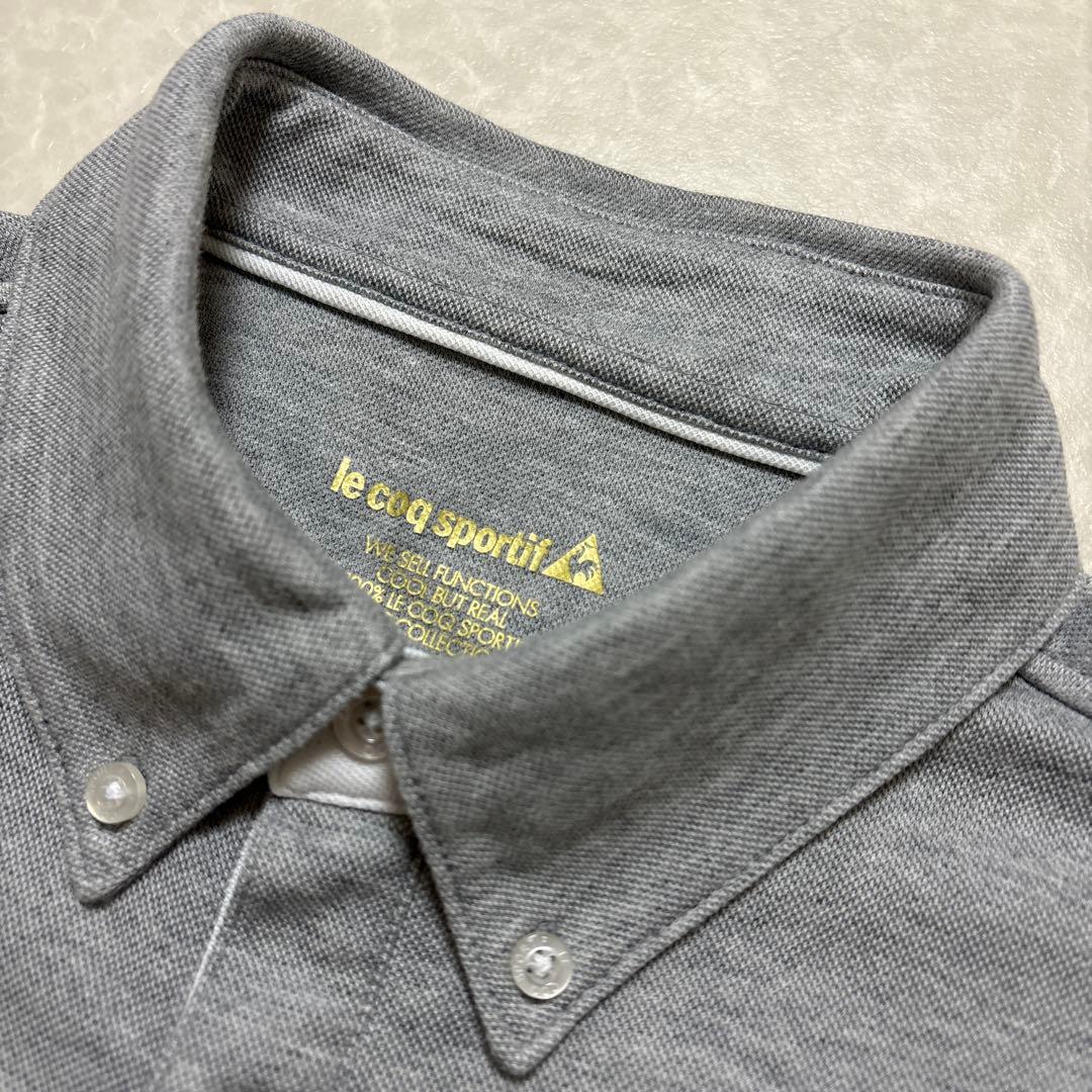 ルコックスポルティフゴルフ★綿64%混★ストレッチ★シャツ【メンズ サイズL】